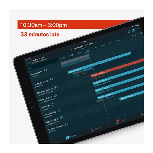 Accurately track employee time by having your staff clock in and out for shifts and breaks