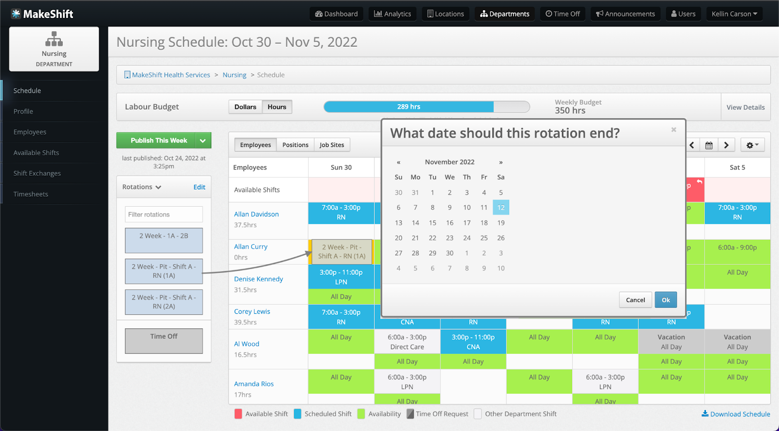 Rotation-Based Scheduling