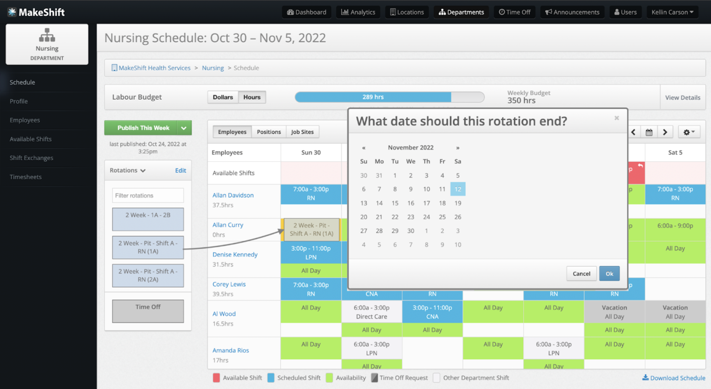 Rotation-Based Scheduling