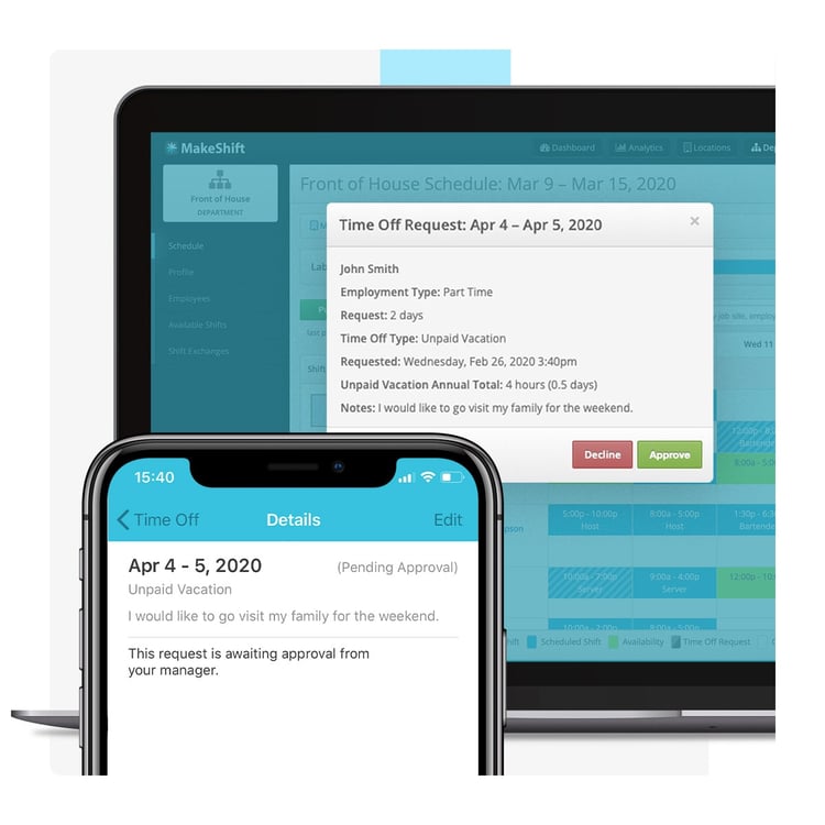 assign available shifts and approve a shift exchange