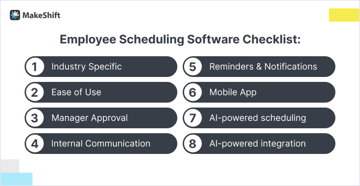 Staff Scheduling Software Evaluation Checklist
