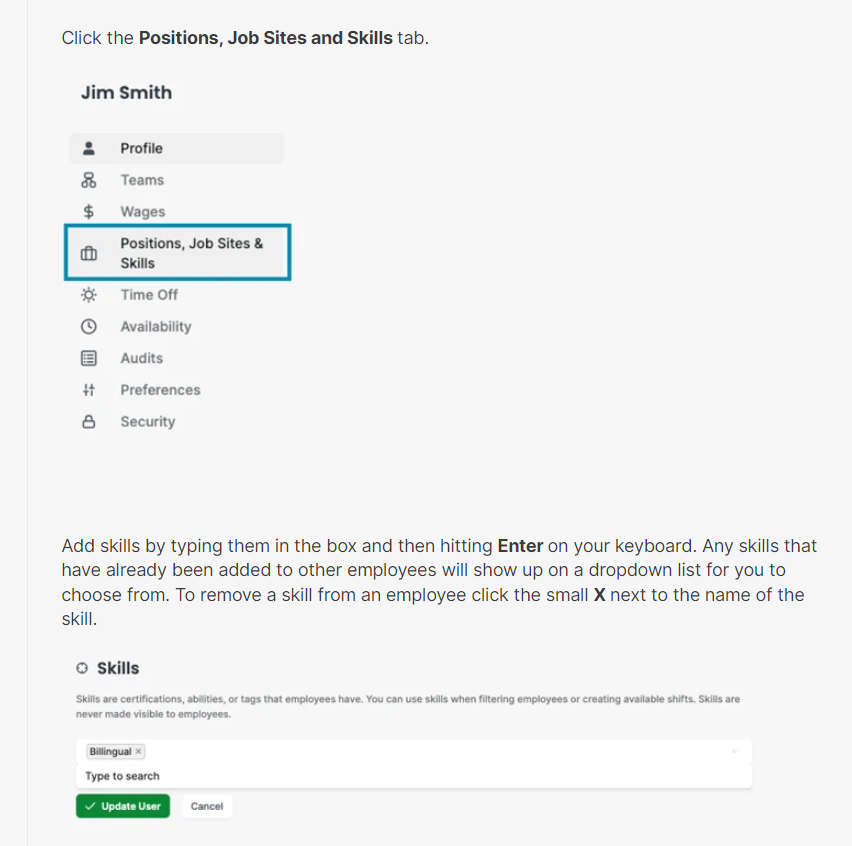 Assign Shifts Based on Skills