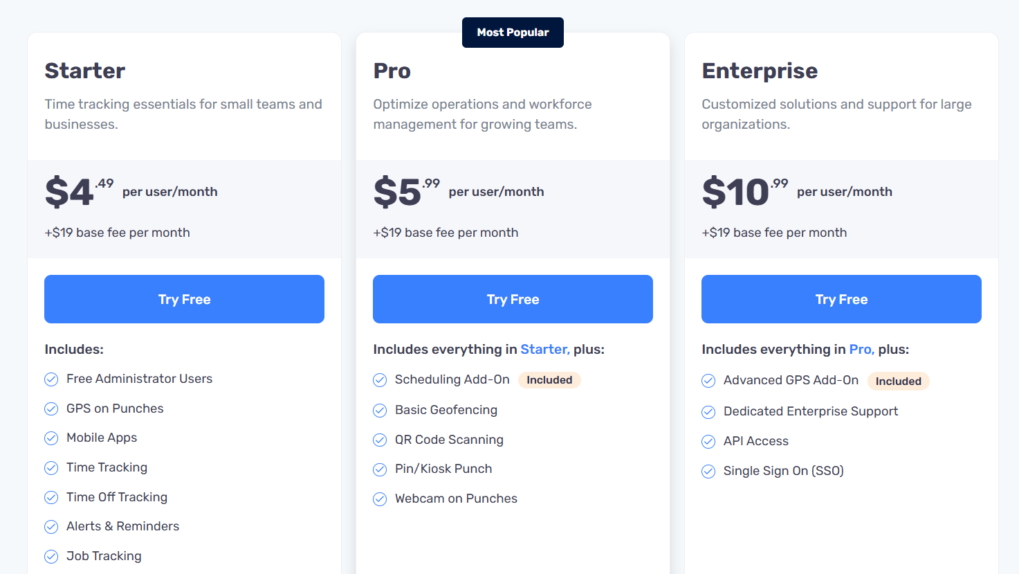 Pricing BuddyPunch