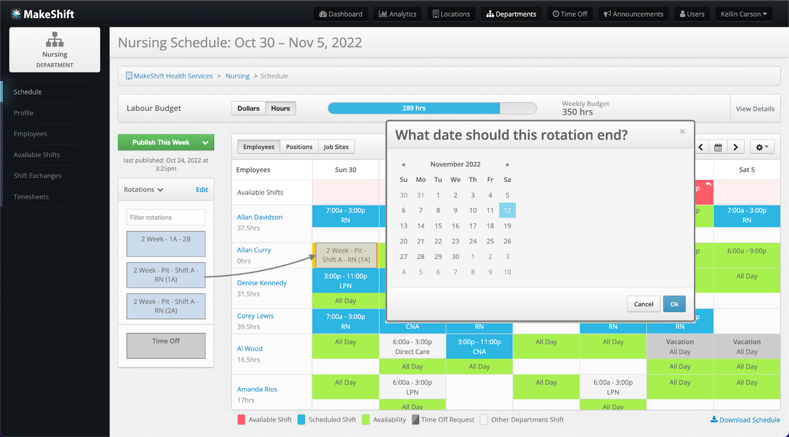 Rotation-Based Scheduling 