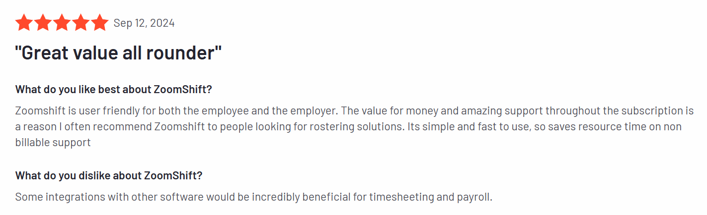 Customer Review