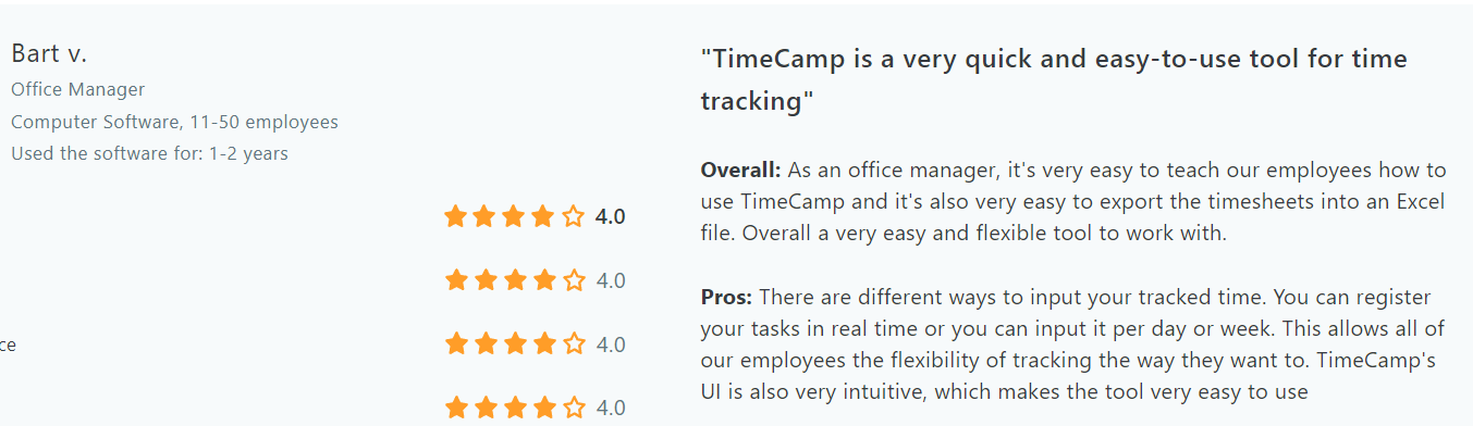 Timecamp review