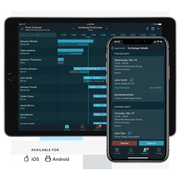 On-the-fly schedule management